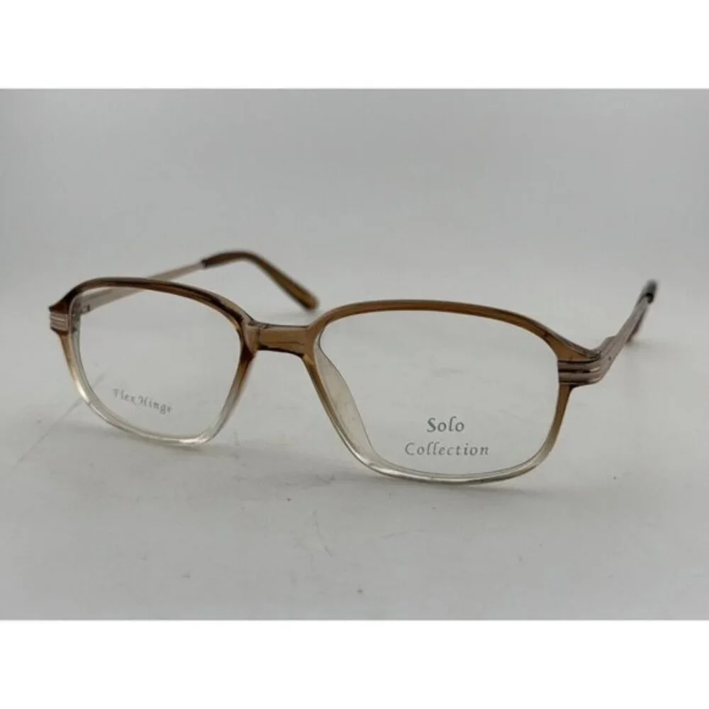 SOLO COLLECTION FLEX HINGE SOLO GP3045 53-18-140 LIGHT BROWN Eyeglass Frames - Picture 1 of 7